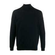 Blå Ull Turtleneck Sweater