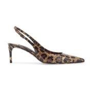 Leopard Print Slingback Pumps