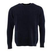 Blå Strikkevarer Crew Neck Sweaters