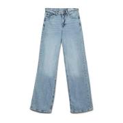 Wide Leg Fit Jeans i blå