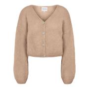 Kort Mohair Cardigan i Forskjellige Farger