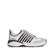 Hvite Sneakers med Side Stripe Detaljer