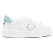 Lave Sneakers i Hvit og Aqua