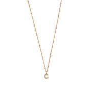 Initial C Satellite Chain Neck - Pale Gold