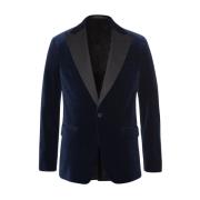 Marine Velour Smoking Blazer Pontoglio Materiale