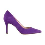 Elegante Lilla Semskede Pumps