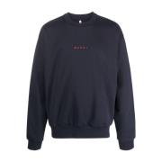 Blå Crewneck Sweatshirt for Menn