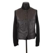 Pre-owned Leather outerwear