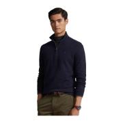 Blå Polo Ralph Lauren Half Zipp Long Sleve Pullover Genser Half-Zip