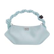 Icy Blue Satin Mini Bou Bag