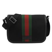 Messenger Bag Svart Menn Technocanvas Klaff Mod. 630921 Kwtmn 8251