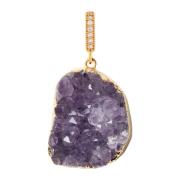 Amethyst Halskjede med Pave Connector