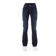 Trendy Jeans med logoknapp