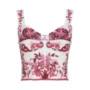 Majolica Print Bustier Top