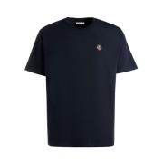 Navy Blue Brodert Logo T-skjorte