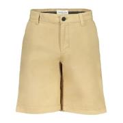 Beige Bermuda Shorts med Logo Detalj