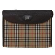 Pre-owned Beige lerret burberry clutch