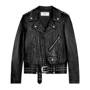 Studded Skinnjakke Svart