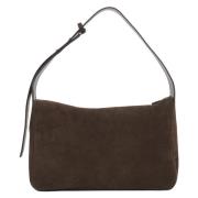 Dame Saddle Brown Messenger Bag laget av Premium Italiensk Lær