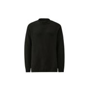 Sort Crew Neck Strikkegenser