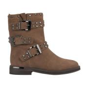 Ankle Boots med Naglede Remmer