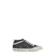 Svarte Skinn High-Top Sneakers Menn