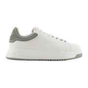 Hvit Skinn Sneaker Retro Stil