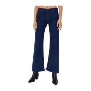 Marine Flare Jeans med Lommer