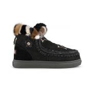 Svart Eskimo Sneaker med Minkpels