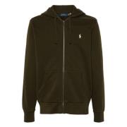 Bomull Zip Hoodie med Brodert Logo