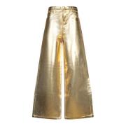 Gull Metallic Foil Wide-Leg Jeans