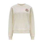 Hvit Logo Patch Sweatshirt Casual Klassiker