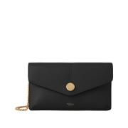 Stud Pochette on Chain, Svart