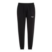 Sort bomullssporty joggers med logo