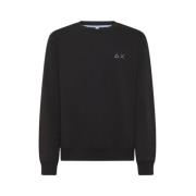 Bomull Crewneck Sweatshirt med Brodert Logo