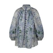 Grønn Paisley Bluse