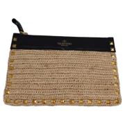 Pre-owned Raffia pouches