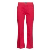 Cropped Flare Trousers