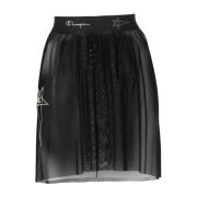 Logo-Waistband Sheer Skirt