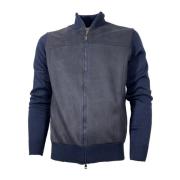 Blå Cashmere og Ull Cardigan