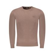 Brun Polyester Pullover Genser