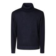 Kasjmir Turtleneck Genser med Ribbed Kanter