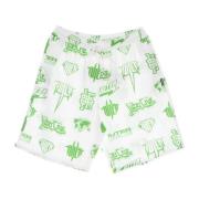 Horns Allover Boardshort White Badedrakt