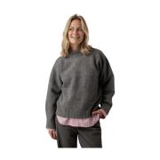 Koselig Grå Melange Oversized Sweater