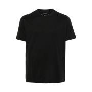 Sort Bomull Crew Neck T-skjorte