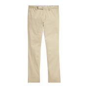 Beige Stretch Slim Fit Chino Bukse