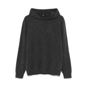 Mørk Grå Cashmere Fleece Hettegenser