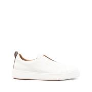 Beige Lær Slip-On Sneakers