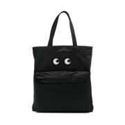 Svart Econyl® Tote Bag med Eyes Patch