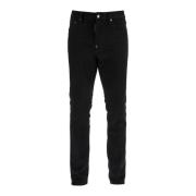 Sort Bomull Slim Fit Jeans